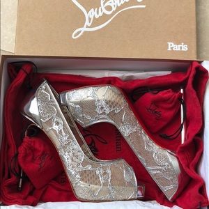 Silver Lace Louboutins